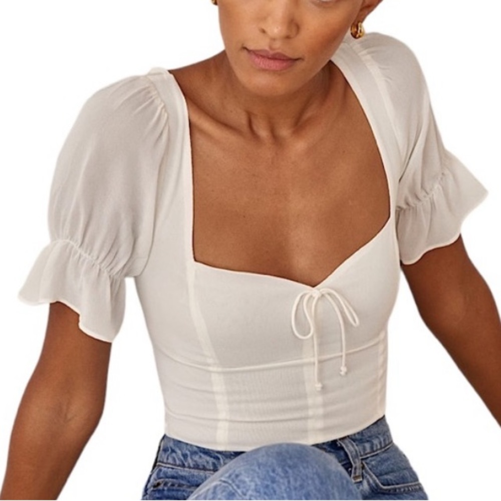 white delevan top reformation